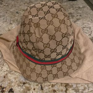 Gucci children original GG fedora bucket hat